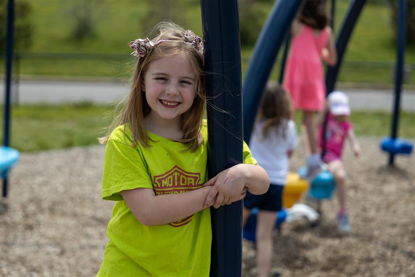 Elementary students enjoy time outside